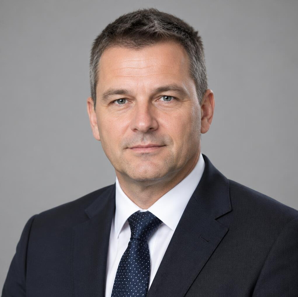 Portrait of a man in a suit, production manager